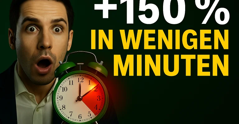 +150% in wenigen Minuten
