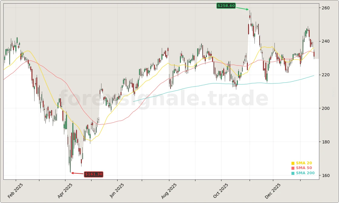 Amazon.com, Inc. Aktienchart - 252 Tage Kursverlauf - Januar 2026