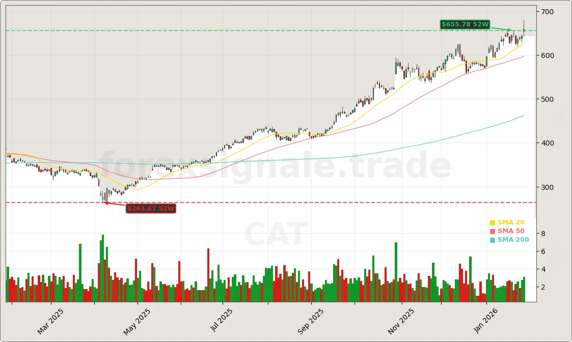 Caterpillar Inc. Aktienchart - 252 Tage Kursverlauf - Januar 2026