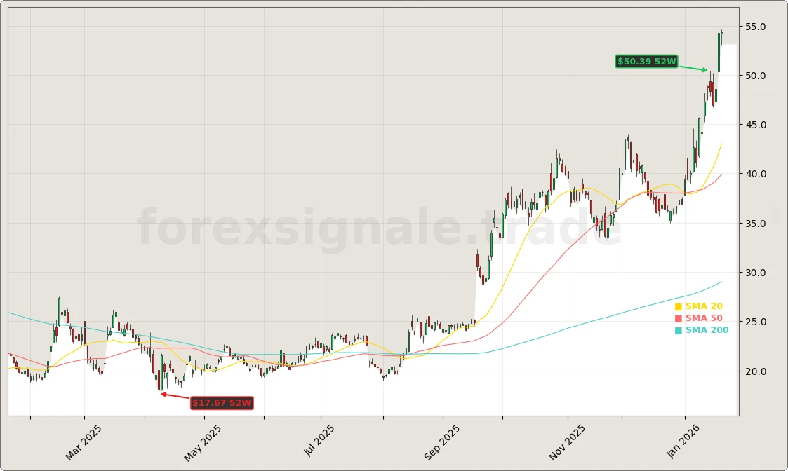 Intel Corporation Aktienchart - 252 Tage Kursverlauf - Januar 2026