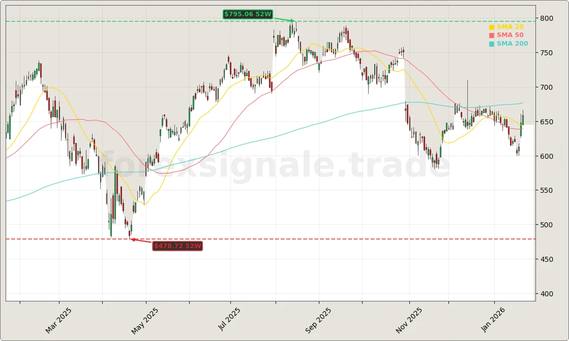 Meta Regulierungen: 3 Risiken und KI-Turbo 13 Meta Platforms, Inc. Aktienchart - 252 Tage Kursverlauf - Januar 2026