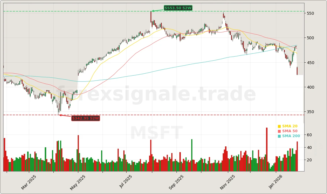 Microsoft Corporation Aktienchart - 252 Tage Kursverlauf - Januar 2026