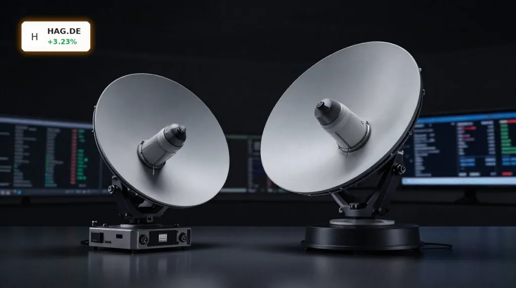 HENSOLDT Investoreneinstieg visualisiert durch hochwertig inszeniertes Radar- und Sensorsystem