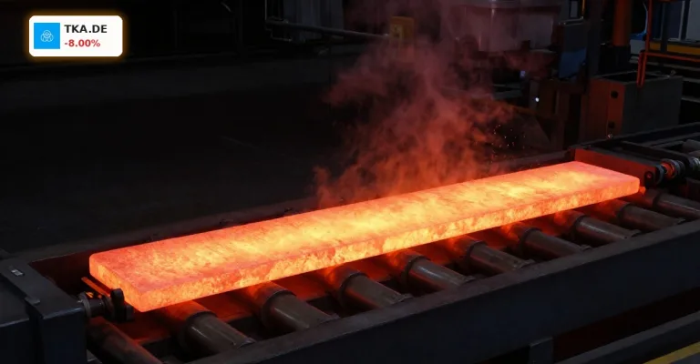 ThyssenKrupp Stahlverkauf mit -8% Crash: wackelt der Jindal-Deal?