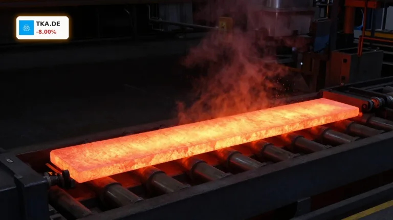 ThyssenKrupp Stahlverkauf mit -8% Crash: wackelt der Jindal-Deal?