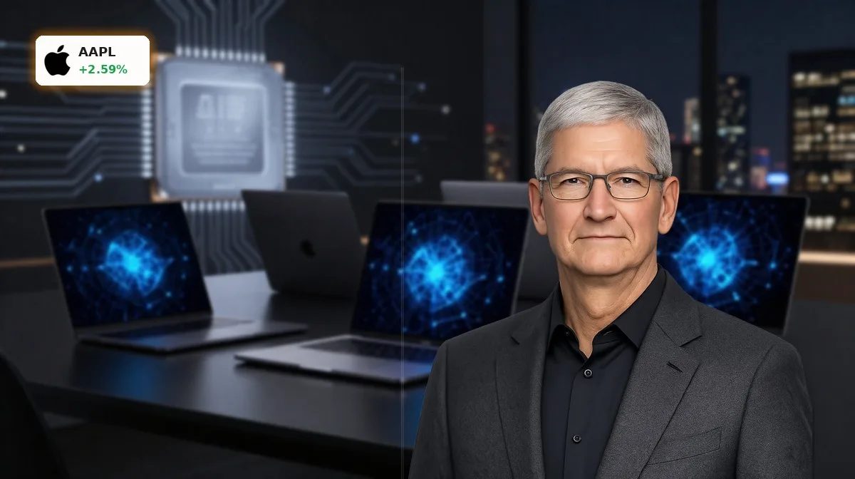 Apple AI-Strategie +2,6%: Edge-KI, China-Schub und Neo-Mac
