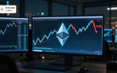 Ethereum Marktanalyse -3,4%: Dreieck, Wal-Käufe und Crash-Warnung