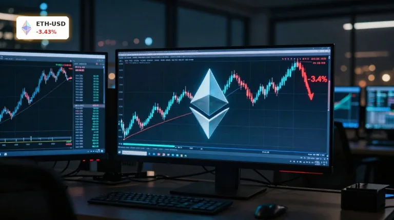 Ethereum Marktanalyse -3,4%: Dreieck, Wal-Käufe und Crash-Warnung