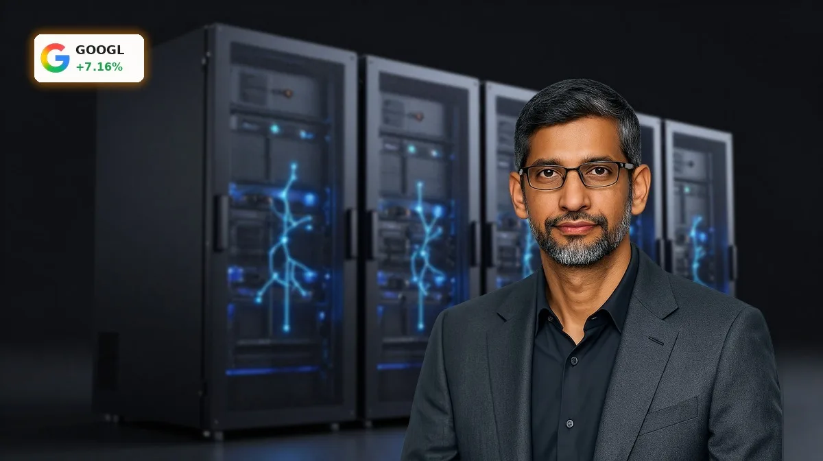 Hochmodernes Google-Rechenzentrum als Symbol für starke Alphabet Quartalszahlen im KI- und Cloud-Geschäft