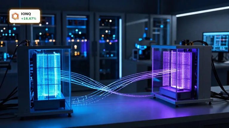 IonQ Quanteninterconnect +16,7%: DARPA-Auftrag und Photonen-Link