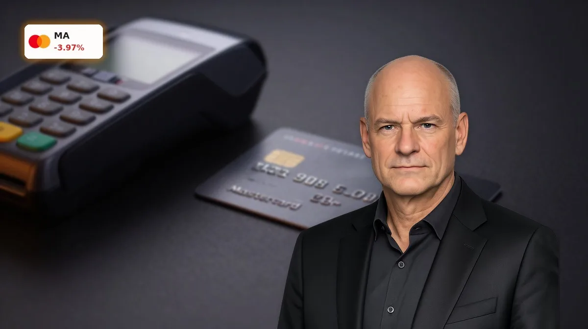 Mastercard Quartal mit Premium-Kreditkarte und Terminal als Symbol für globales Zahlungswachstum