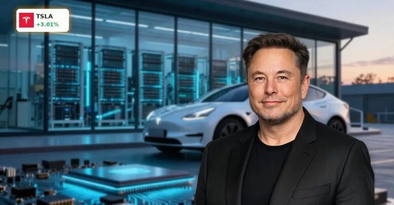 Tesla AI5-Chip Rallye: +3% Chance mit Robotaxi- und Cybercab-Fantasie