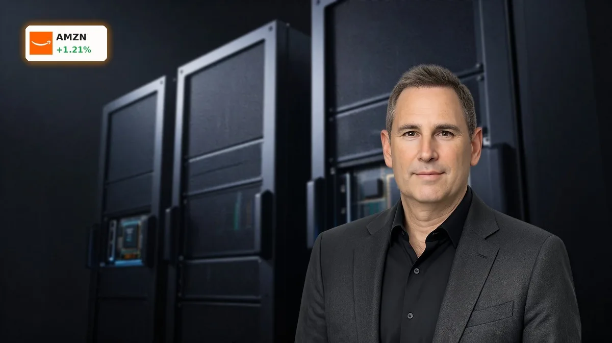 AWS-Rechenzentrum und KI-Chips als Symbol für starke Amazon Quartalszahlen Q1 2026