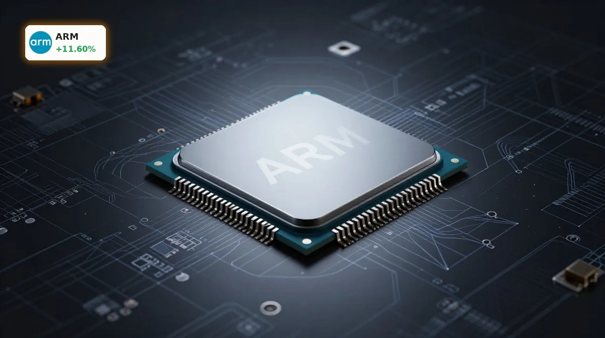 Arm Holdings Quartalszahlen im Fokus mit ARM-Chip als Symbol für KI- und Rechenzentrumsboom