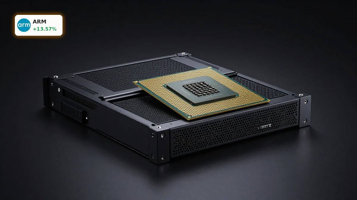 Arm Holdings KI-Prognose: +13,6% KI-Boom treibt Rekord-Rallye 7 Arm Holdings KI-Prognose im Fokus mit hochwertigem Rechenzentrums-CPU-Chip als Symbol des KI-Booms