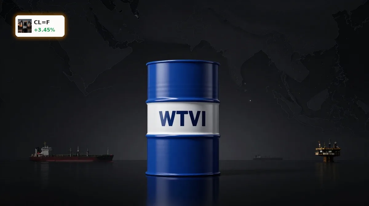 WTI Oelpreis Konflikt mit Oelfass und Hormus-Passage als Symbol fuer geopolitische Spannungen