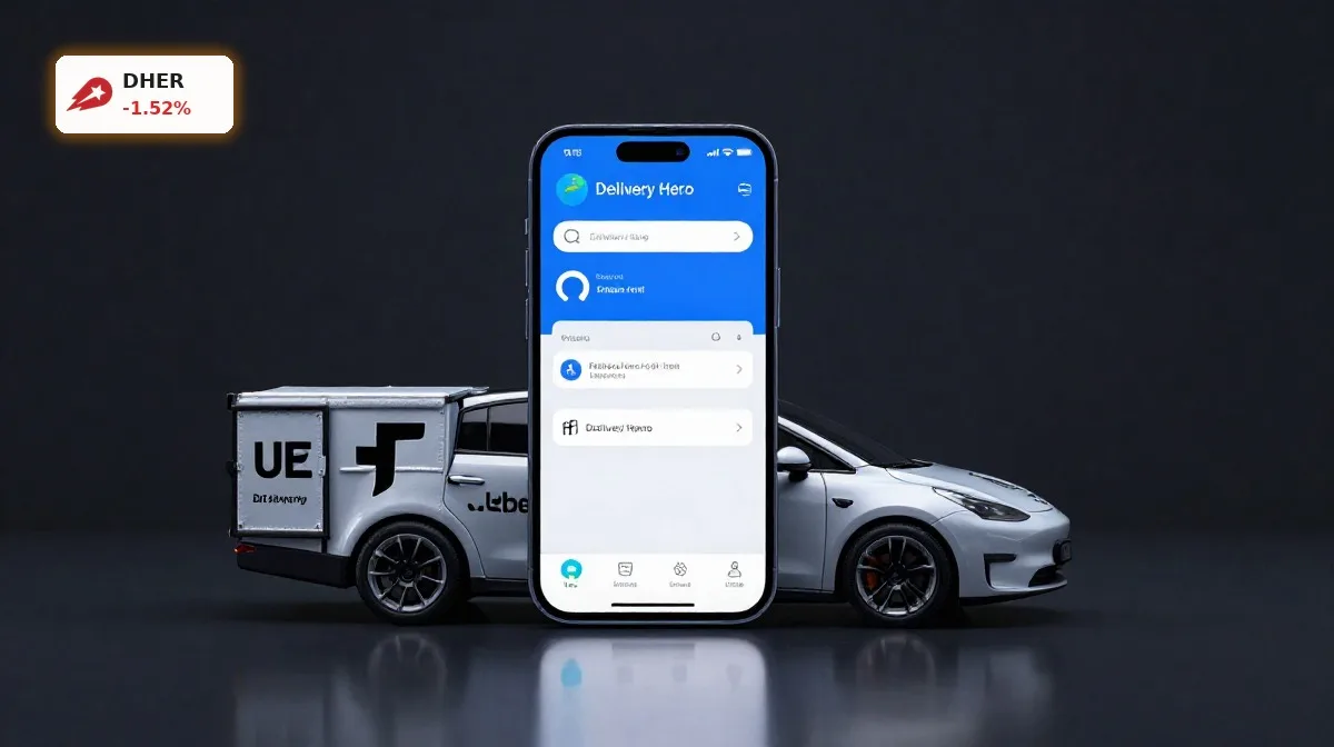 Delivery Hero Übernahme: -1,5% Kursrutsch und Uber als Machtfaktor 3 Delivery Hero Uebernahme Symbolfoto mit Uber-Beteiligung und Fokus auf Kursfantasie
