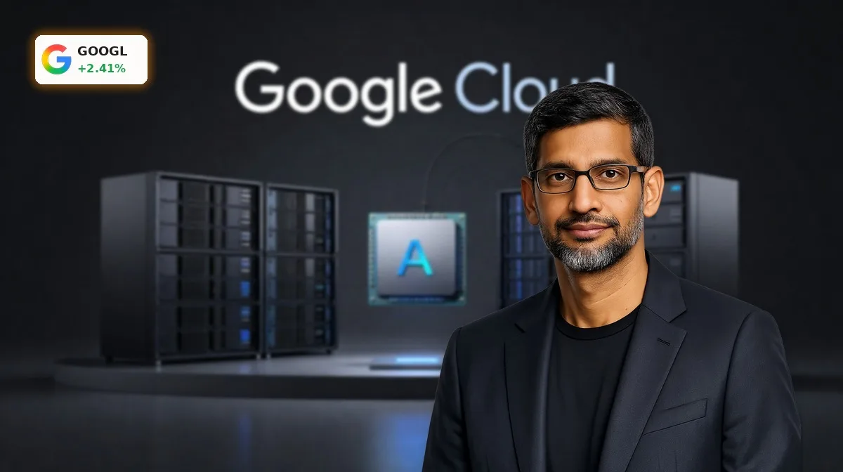 Hochwertige Visualisierung von Google Cloud Infrastruktur zum Alphabet Anthropic Deal