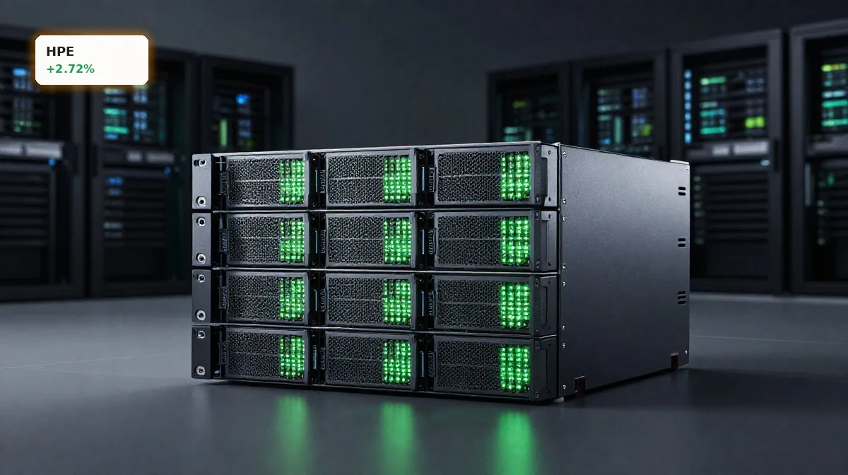 Hewlett Packard Enterprise Quartal im Fokus mit KI-Servern und Netzwerkhardware im Rechenzentrum