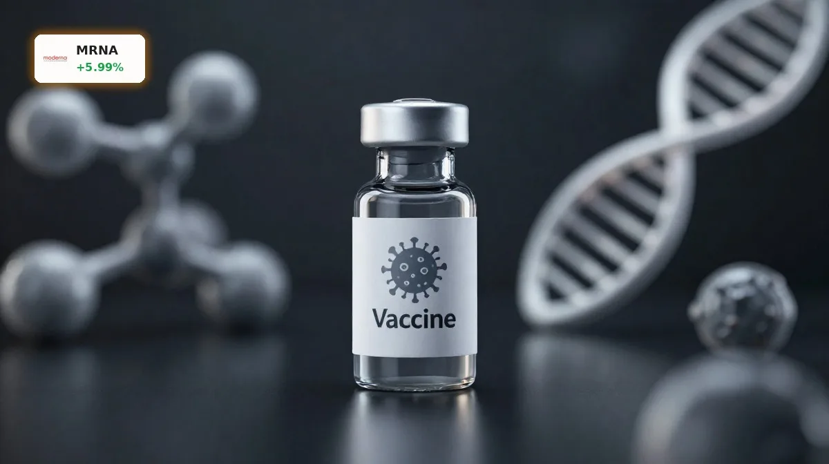 Moderna Hantavirus Impfstoffkonzept mit edel inszenierter Vakzine im Fokus der Biotech-Börsenfantasie