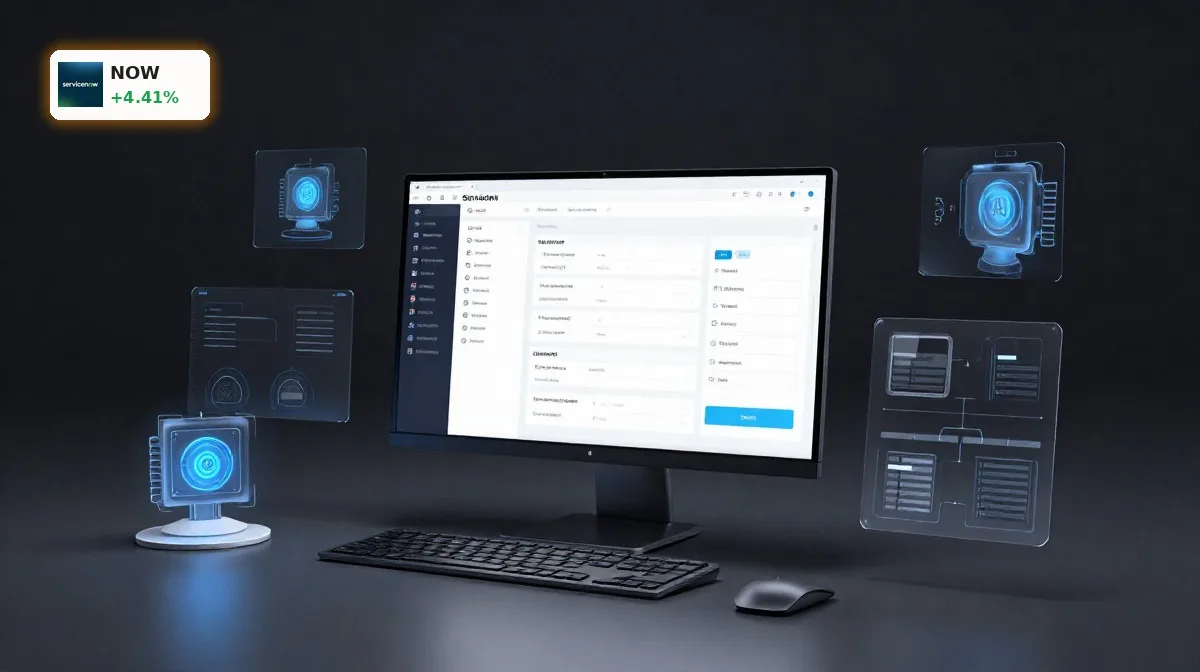 ServiceNow KI-Partnerschaft mit Accenture visualisiert durch AI-Plattform und Workflows für Unternehmensprozesse