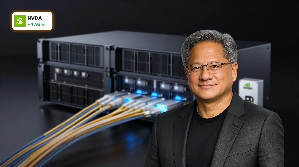 NVIDIA Corning Partnerschaft mit KI-Serverracks und Glasfaser-Infrastruktur im Rechenzentrum