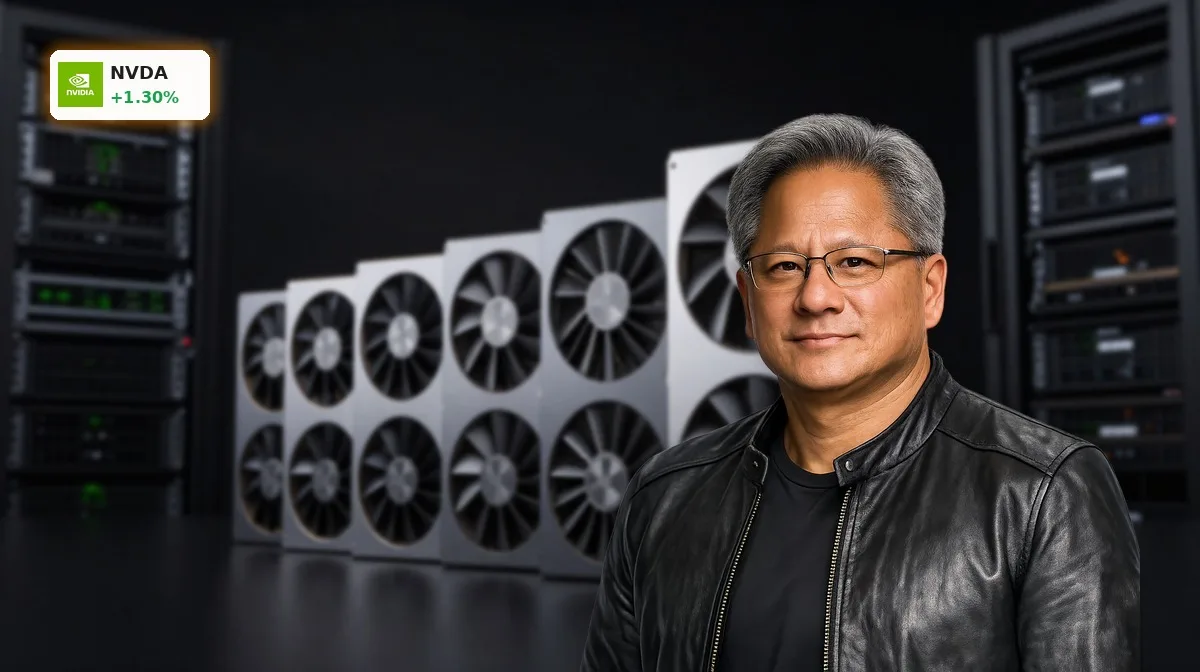 NVIDIA Quartal mit Rekord: Umsatz +85% und KI-Boom im Datacenter 3 NVIDIA Quartal im Fokus mit High-End-GPU als Symbol für KI-Datacenter-Boom