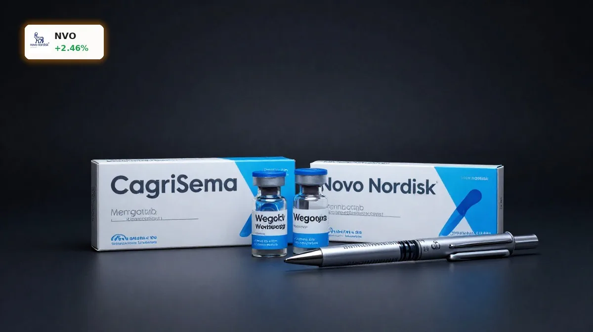 Novo Nordisk ADA +2,5%: Wie stark ist die neue Daten-Rallye wirklich? 4 Novo Nordisk ADA mit Fokus auf CagriSema, Wegovy und GLP-1-Adipositasmedikamente als Premium-Pharmaprodukte