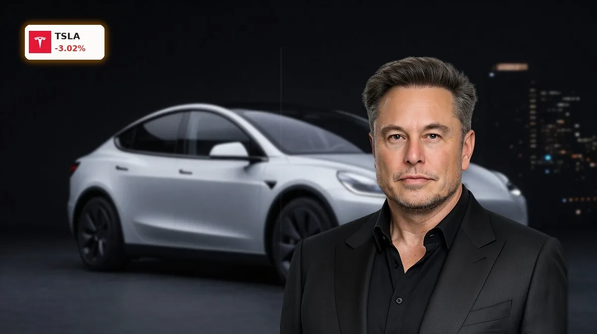 Tesla Robotaxi -3%: Chance für Anleger trotz FSD-Warnung? 4 Tesla Robotaxi als autonomes Premium-E-Fahrzeug, Fokus auf Zukunft der Mobilität und FSD-Risiken