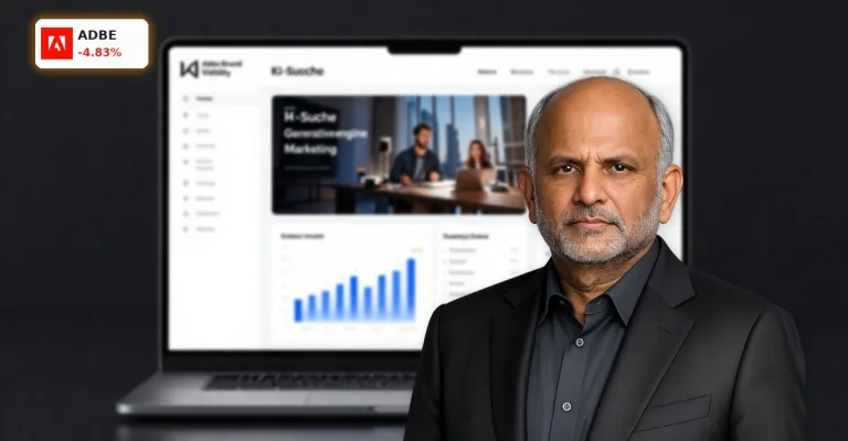 Adobe KI-Suche Crash: -4,8% trotz Rekordzahlen und GEO