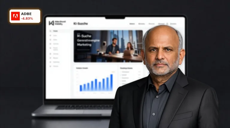 Adobe KI-Suche Crash: -4,8% trotz Rekordzahlen und GEO