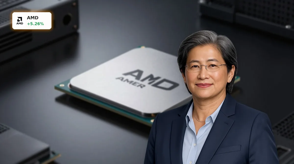 AMD Prognose: AI-Server-Prozessor und CPU-Chip als Symbol für Wachstum bei Rechenzentren und agentic AI