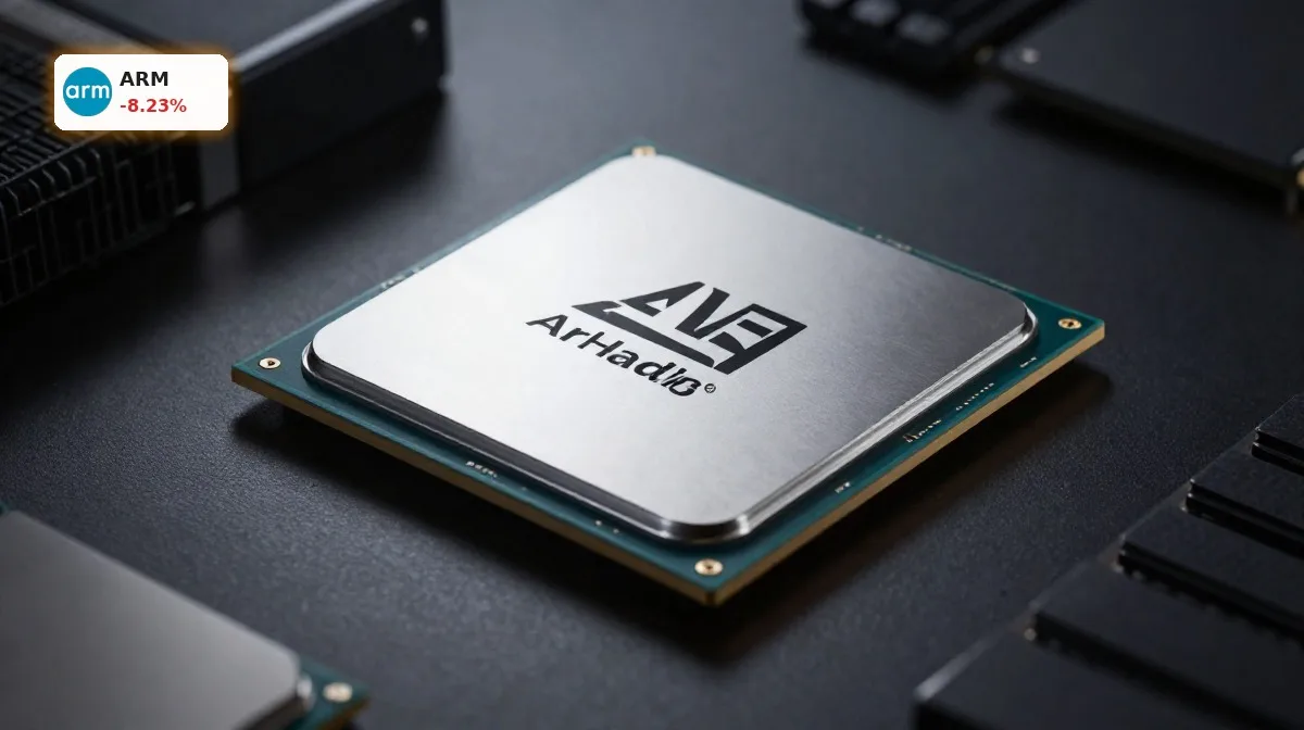 Arm Holdings Prognose: 6.5% Rallye trotz BofA-Warnung 4 Arm Holdings Prognose mit KI-CPU-Chip und Rechenzentrumsbezug im Premium-Produktstil