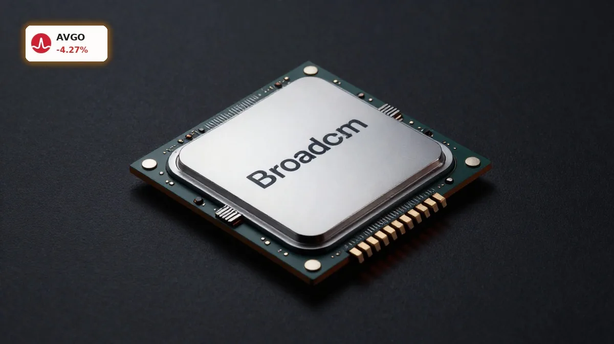Broadcom Insiderhandel: 4,3% Crash trotz Insiderkauf und Verkäufen 5 Broadcom Insiderhandel bei AVGO: Halbleiterchip als Symbol für Kursrutsch trotz Insiderkauf