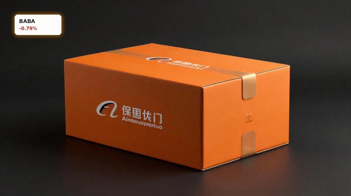 Alibaba China-Konsum: Warnung vor Q2-Schwaeche und Margendruck 3 Alibaba China-Konsum im Fokus mit E-Commerce-Paket und Lieferbox vor dunklem Hintergrund