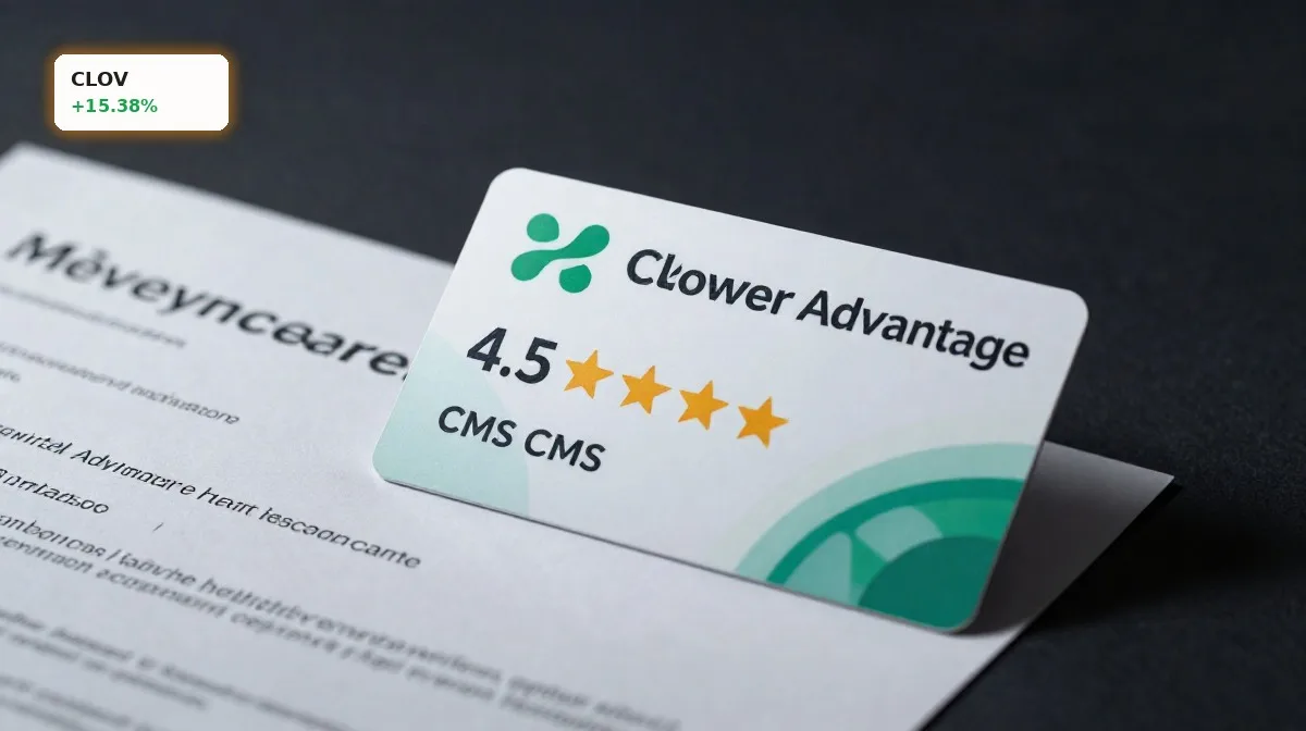 Clover Health Star Rating: 15% Rallye nach CMS-Schock 4 Clover Health Star Rating als Premium-Versicherungskarte und Gesundheitsdokument im Medicare-Advantage-Kontext