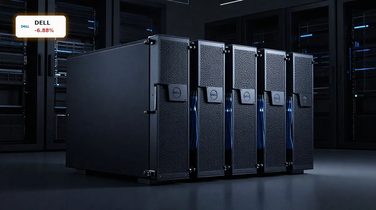 Dell Quartal mit -6,9%: KI-Rekordzahlen und Kurs-Crash im Fokus 4 Dell Quartal mit KI-Servern im Rechenzentrum, Fokus auf Infrastruktur- und Wachstumsstory