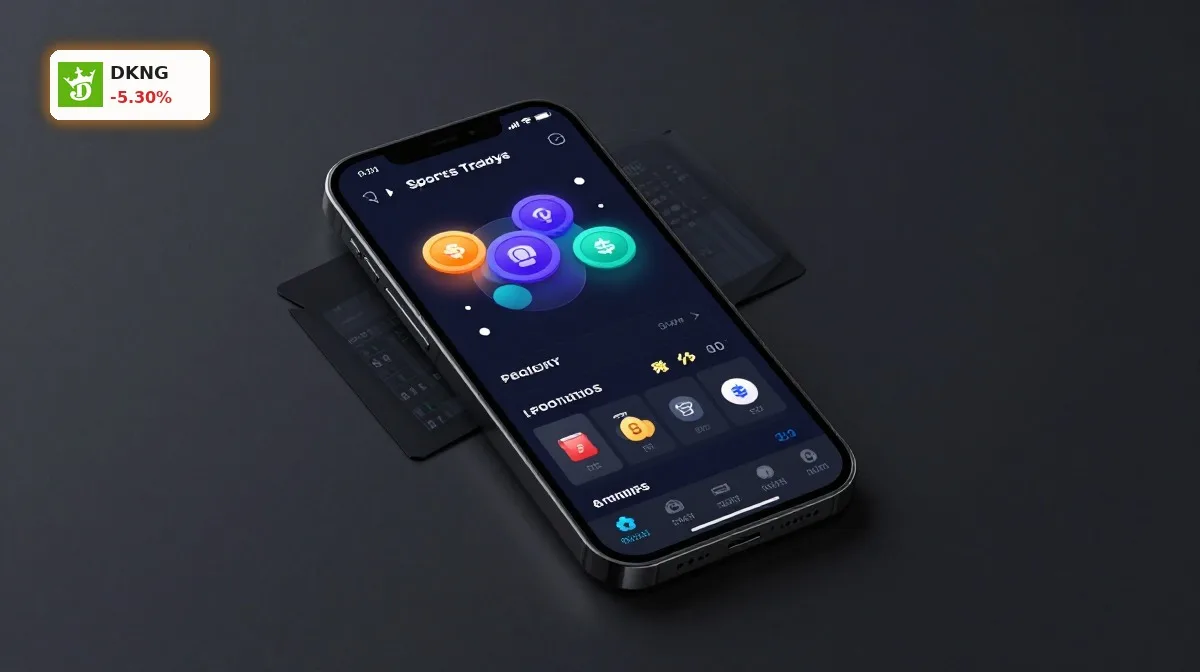 DraftKings Prognosemarkt auf Smartphone mit Event-Contract-Interface vor dunklem Hintergrund