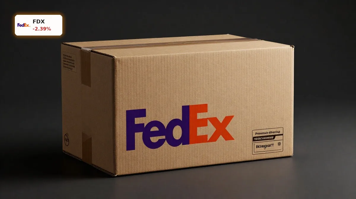 FedEx Quartalszahlen vor Freight-Spin-off: Schock im Fokus 4 FedEx Quartalszahlen: FedEx Paket im Studio als Symbol für Logistik, Margen und Spin-off-Fokus