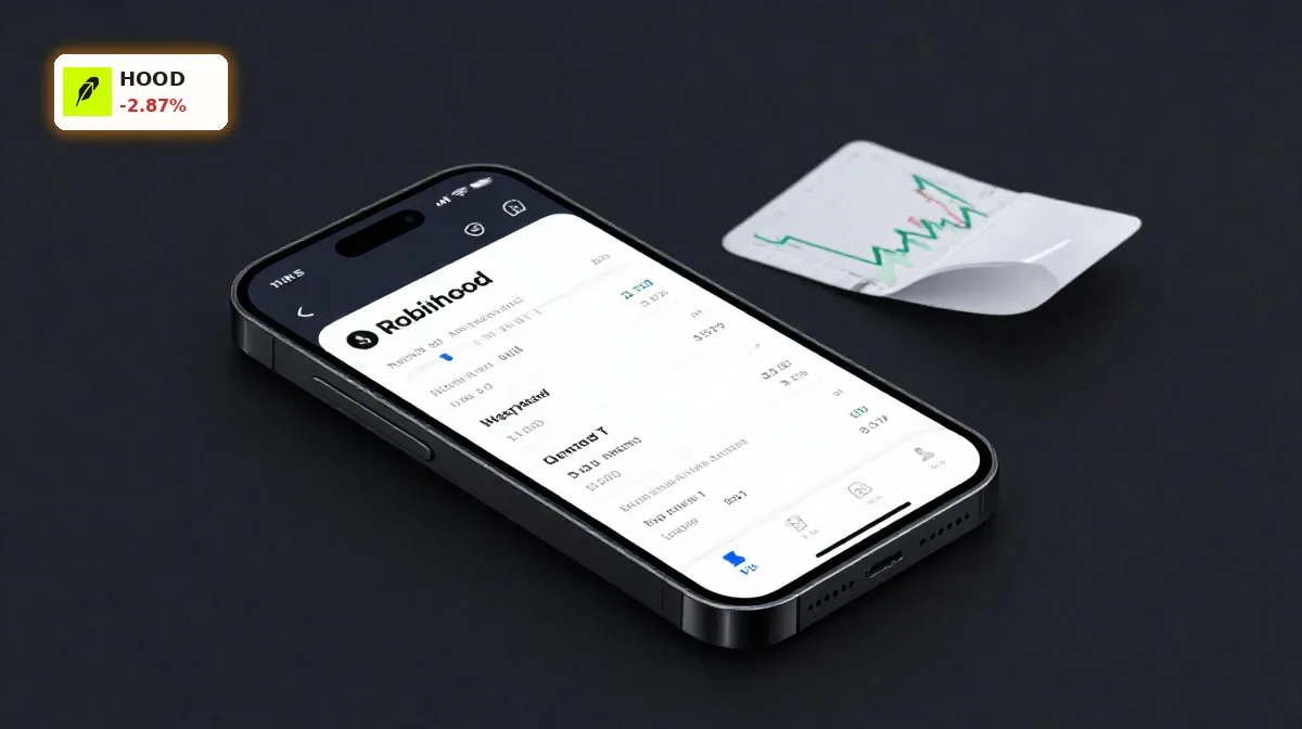Robinhood Stellenabbau: 10% Schnitt für schlankere Struktur 5 Robinhood Stellenabbau im Fokus: Smartphone mit Trading-App auf dunklem Hintergrund im Fintech-Kontext