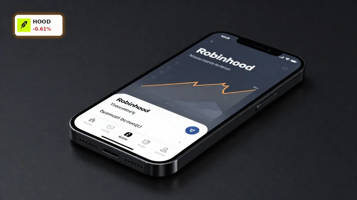 Robinhood Wandelanleihe: Schock trotz 2 Mrd. Dollar Plan 4 Robinhood Wandelanleihe im Fokus: Smartphone mit Trading-App auf dunklem Hintergrund in hochwertiger Produktinszenierung
