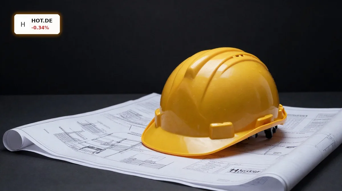 Hochtief DAX-Aufstieg: Rekord-Chance für den Baukonzern 4 Hochtief DAX-Aufstieg mit Bauhelm und Bauplan als Symbol für Infrastruktur-Boom und Indexaufnahme
