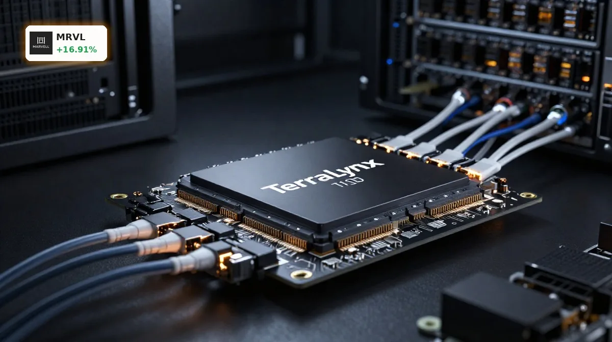 Marvell KI-Infrastruktur +7%: Wie stark trägt Nvidia die Rallye? 4 TerraLynx T100 Switch-Chip als Kern der Marvell KI-Infrastruktur für moderne Rechenzentren
