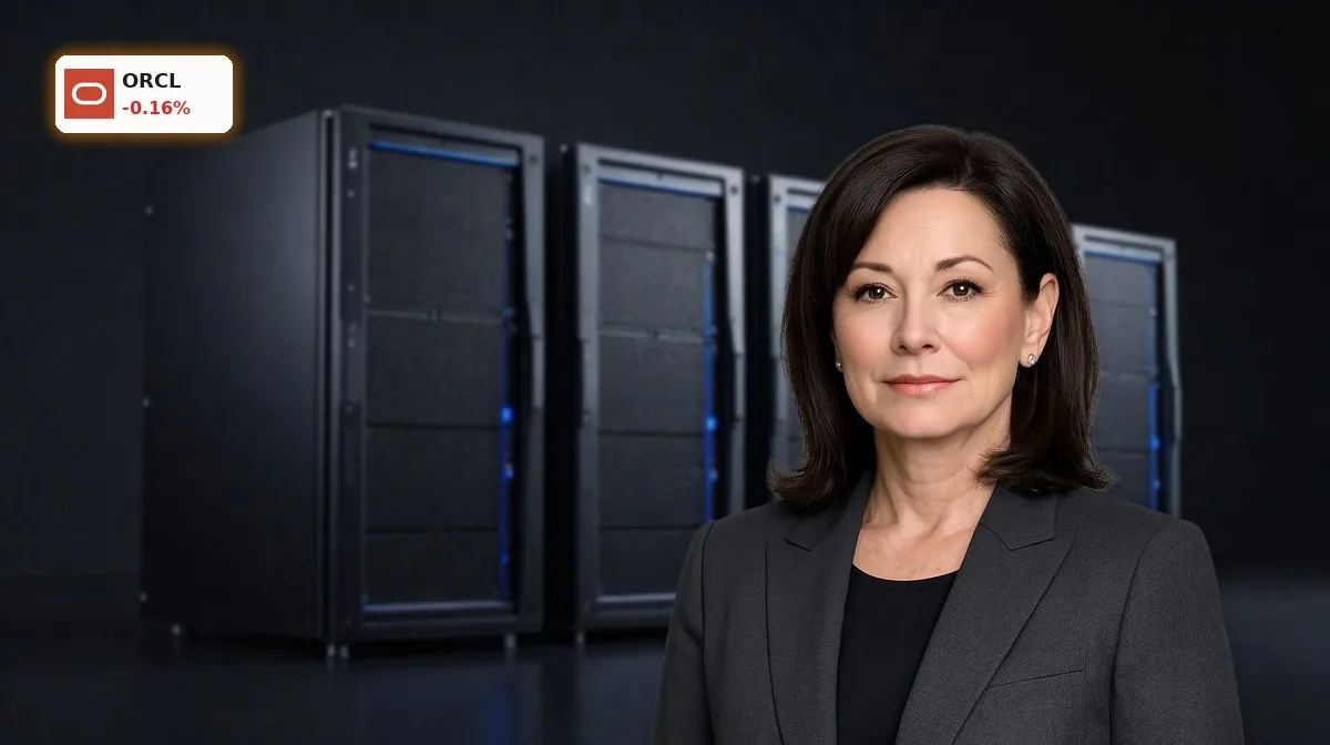 Oracle Quartal Crash durch AI-Ausgaben und 40-Mrd.-Plan 4 Oracle Quartal mit KI-Server-Hardware als Symbol für hohe Investitionen, Cloud-Ausbau und belasteten Cashflow