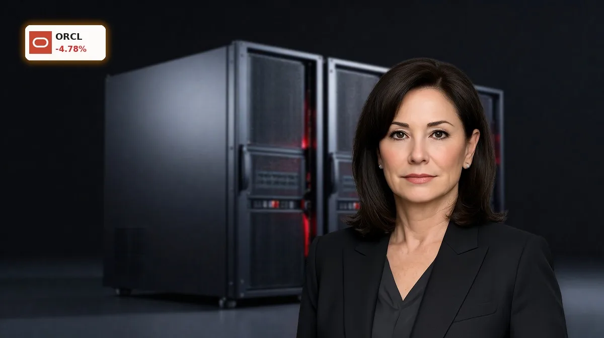 Oracle AI-Infrastruktur mit modernem Rechenzentrums-Serverrack für Cloud- und KI-Workloads