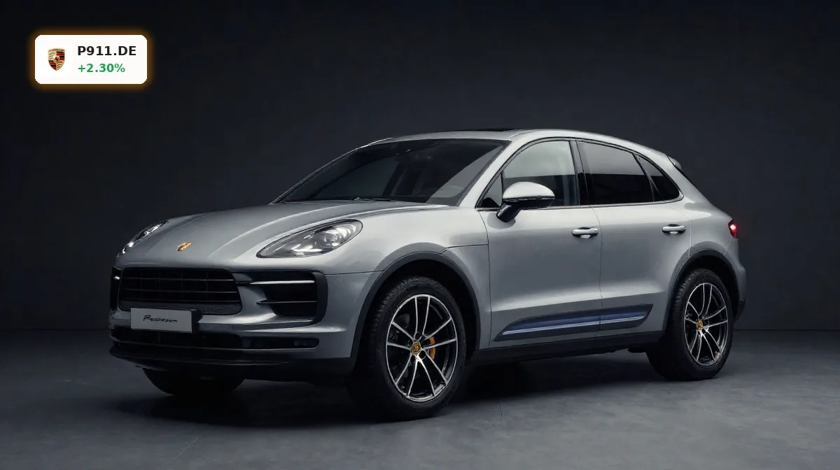 Porsche Upgrade bei Porsche AG: luxuriöser SUV im Studio als Symbol für Produktmix und Turnaround