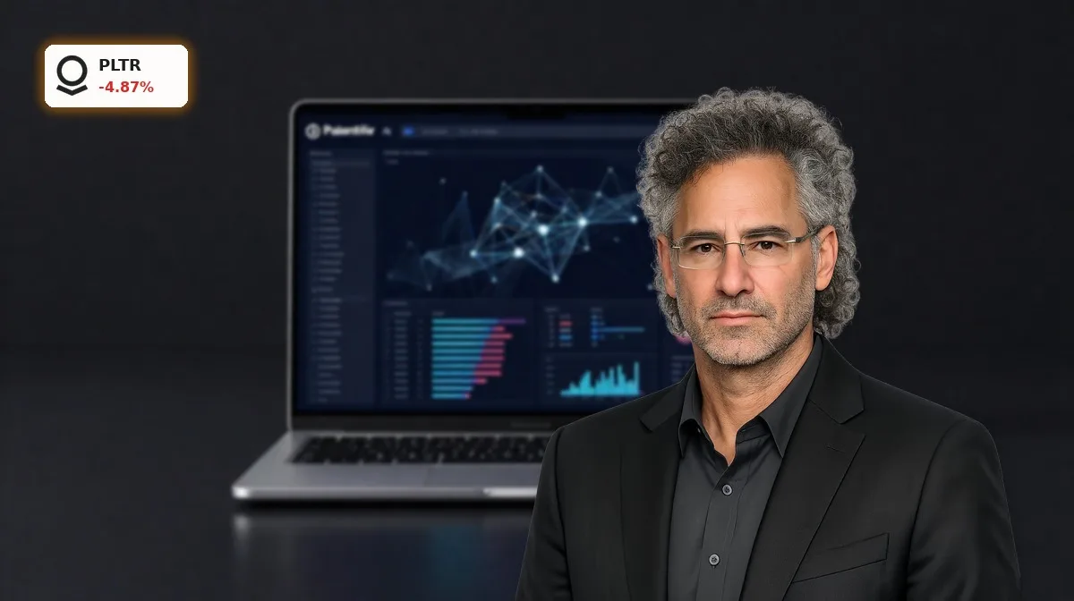 Palantir Bewertung im Fokus mit edel inszenierter KI-Datenplattform auf Laptop