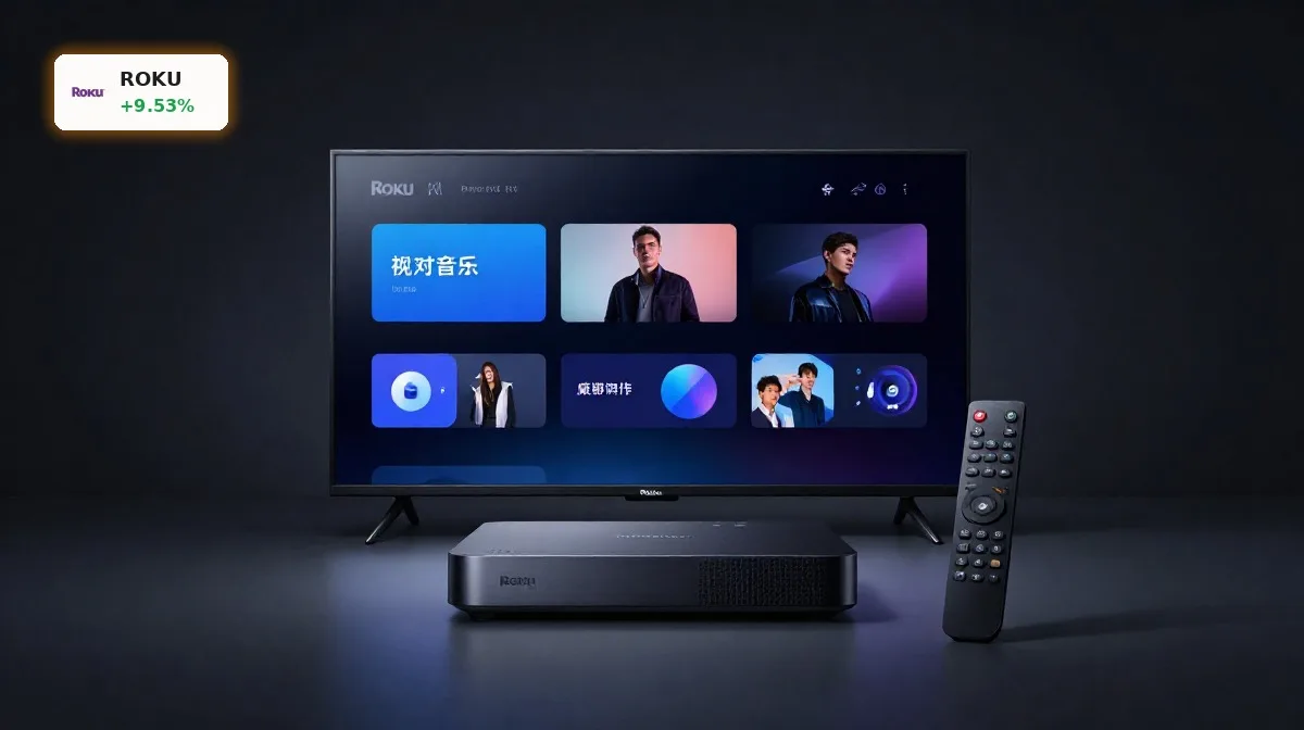 Roku Prognose: Rekord-Rallye nach Evercore-Upgrade und Home-Screen 3 Roku Prognose: Roku-Streaming-Gerät und Fernbedienung vor dunklem Hintergrund als Symbol für Home-Screen-Wachstum