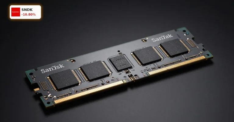 SanDisk Kurssturz: 10,8% Crash im KI-Speicherwert