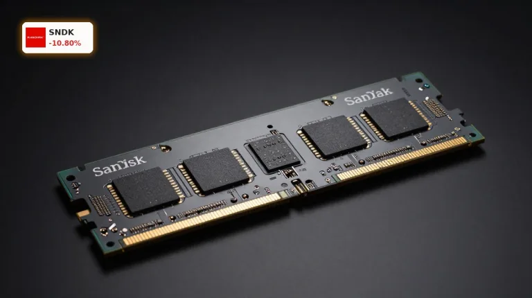 SanDisk Kurssturz: 10,8% Crash im KI-Speicherwert